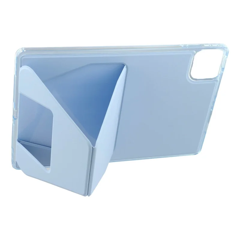 For Honor Pad GT Pro Case TPU PU Leather Kickstand Tablet Cover with Lens Frames - Blue