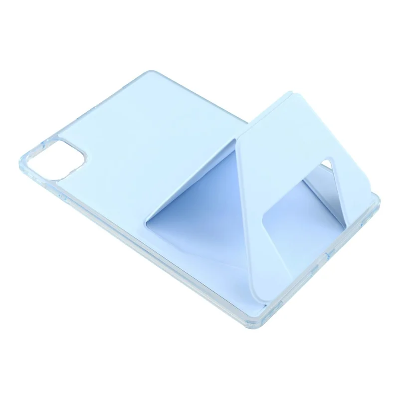 For Honor Pad GT Pro Case TPU PU Leather Kickstand Tablet Cover with Lens Frames - Blue