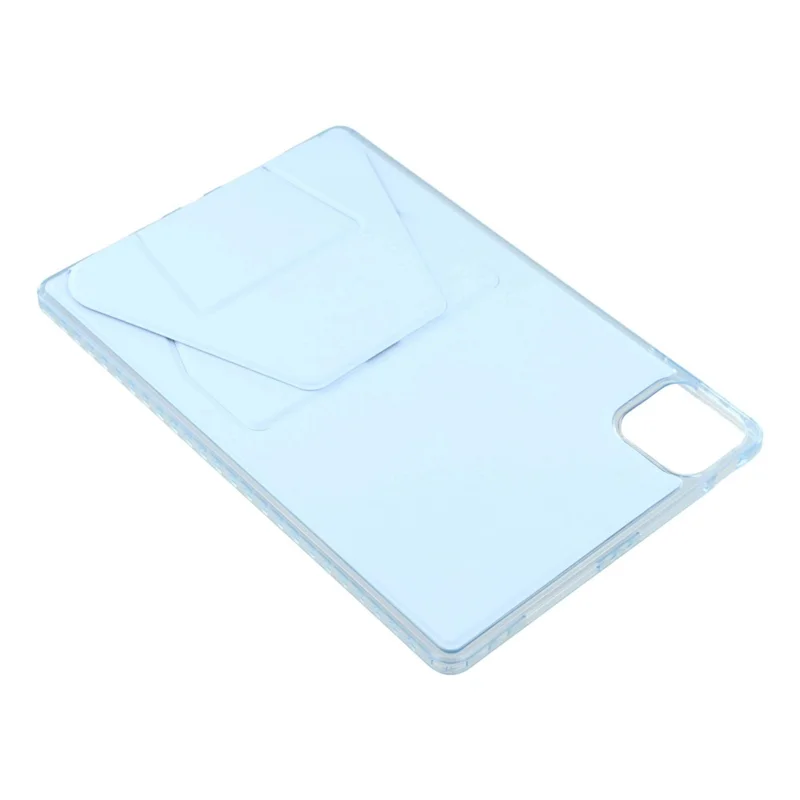 For Honor Pad GT Pro Case TPU PU Leather Kickstand Tablet Cover with Lens Frames - Blue