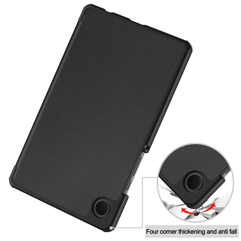 For Samsung Galaxy Tab A11 / A9 Case Anti-Drop Leather Stand Tablet Cover - Black