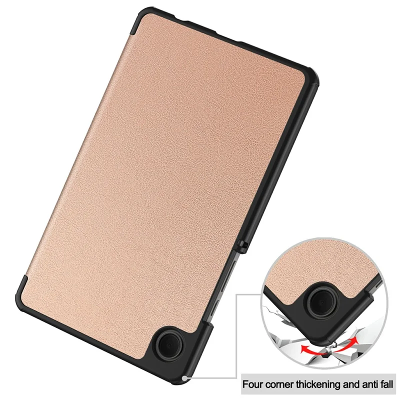 For Samsung Galaxy Tab A11 / A9 Case Anti-Drop Leather Stand Tablet Cover - Rose Gold