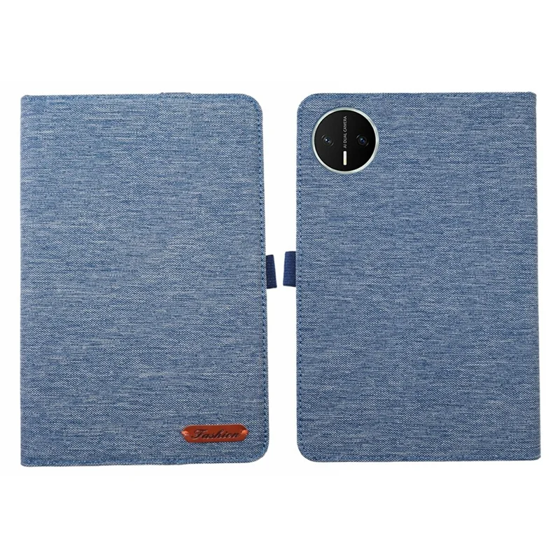 حالة Huawei MatePad Mini مع حامل وفتحة بطاقة وغطاء قماشي من الجلد للوحة - أزرق