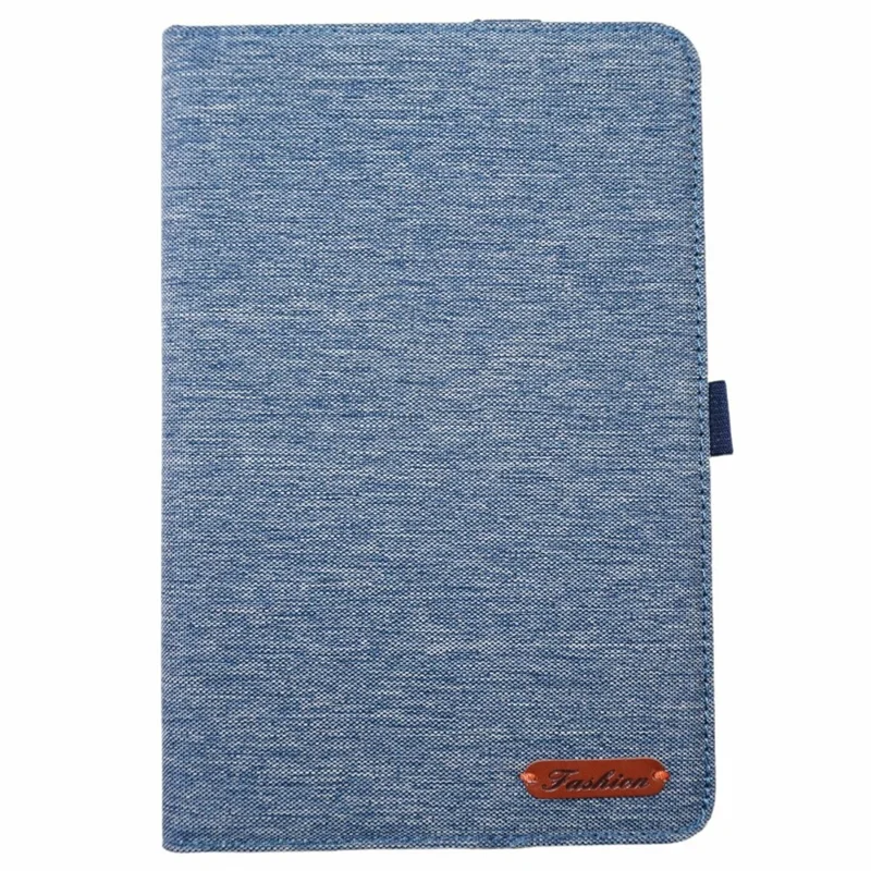 حالة Huawei MatePad Mini مع حامل وفتحة بطاقة وغطاء قماشي من الجلد للوحة - أزرق