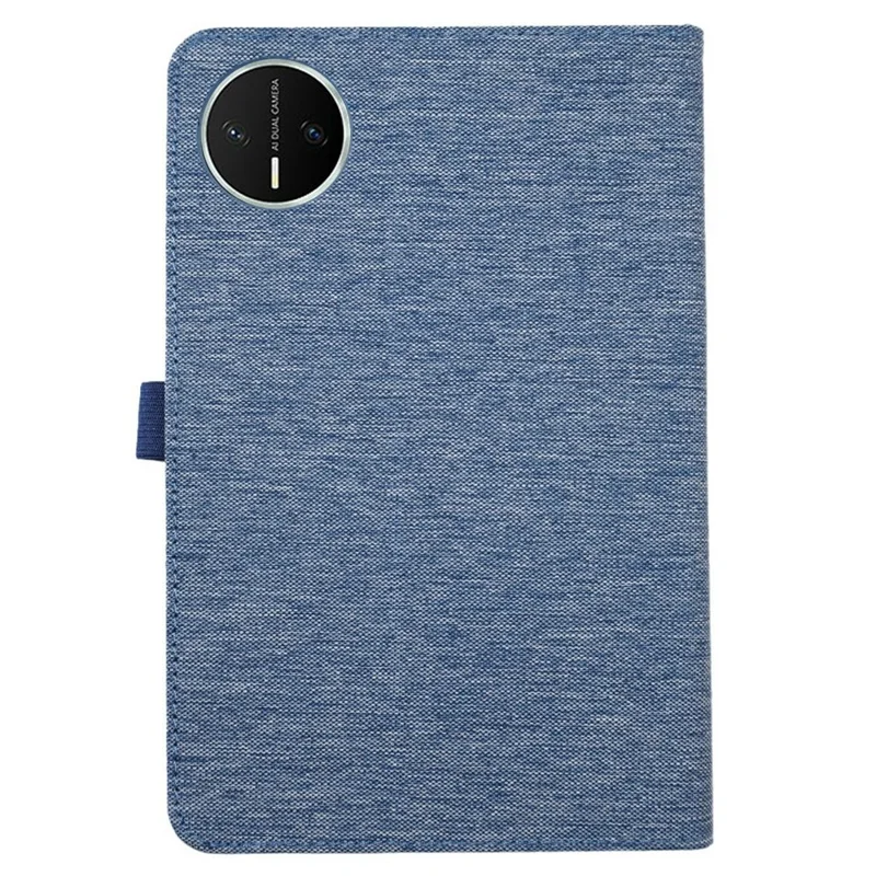 حالة Huawei MatePad Mini مع حامل وفتحة بطاقة وغطاء قماشي من الجلد للوحة - أزرق