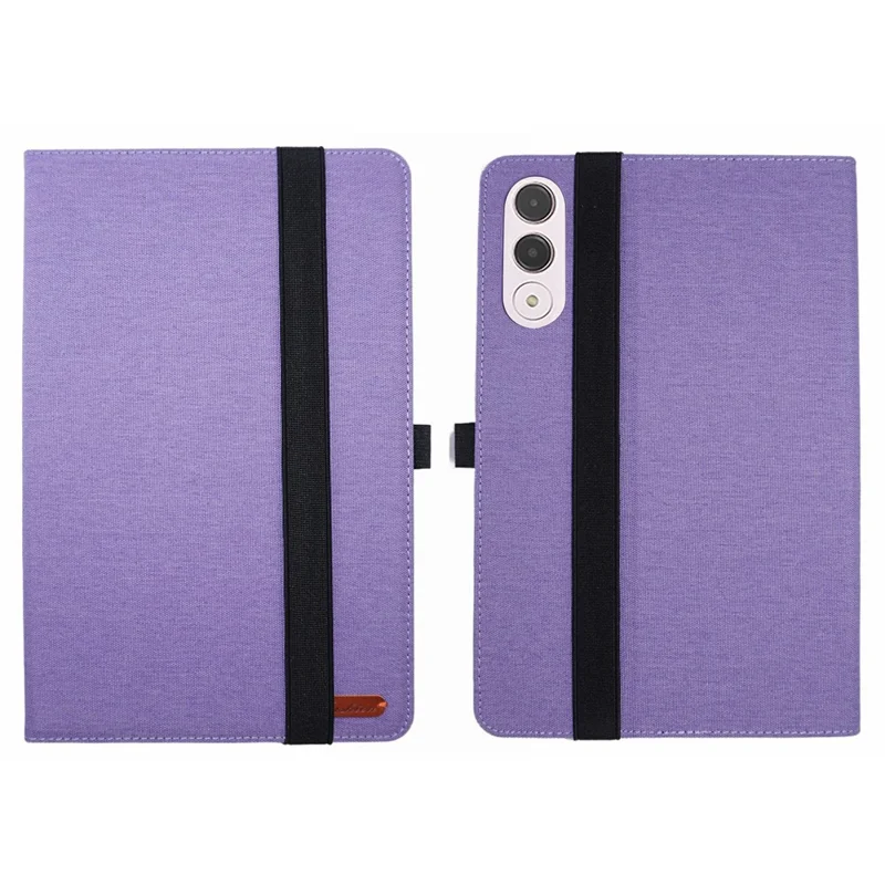 For Lenovo Xiaoxin Pad Pro GT Case with Stand Card Holder Cloth Texture Leather Tablet Cover - Purple