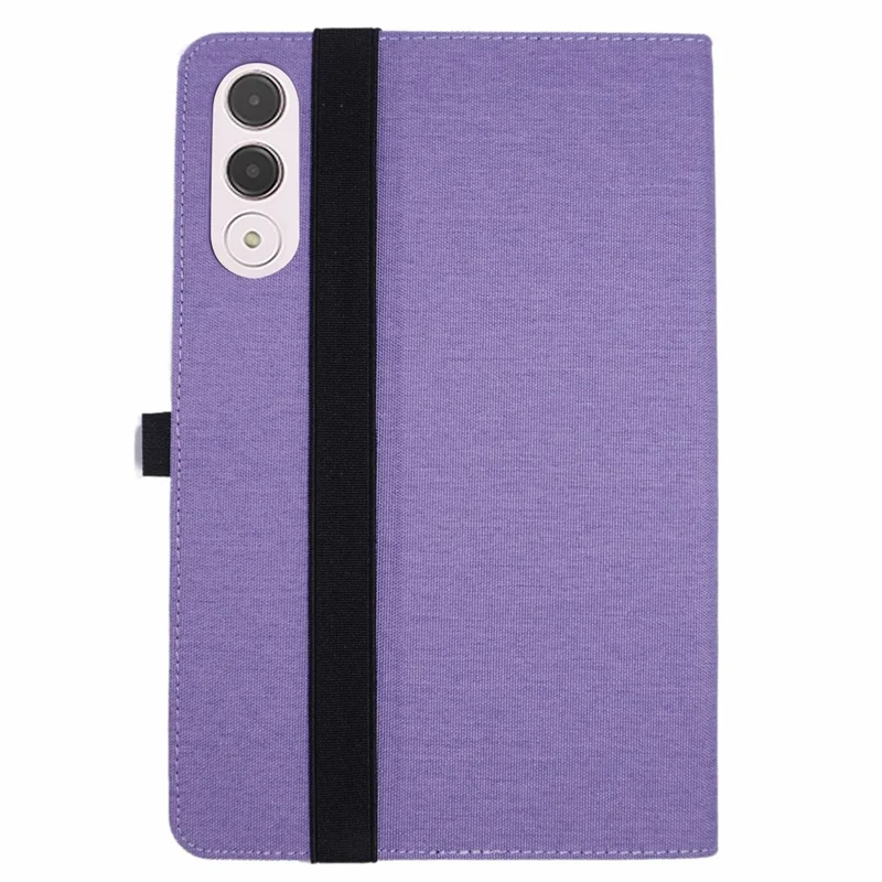 For Lenovo Xiaoxin Pad Pro GT Case with Stand Card Holder Cloth Texture Leather Tablet Cover - Purple