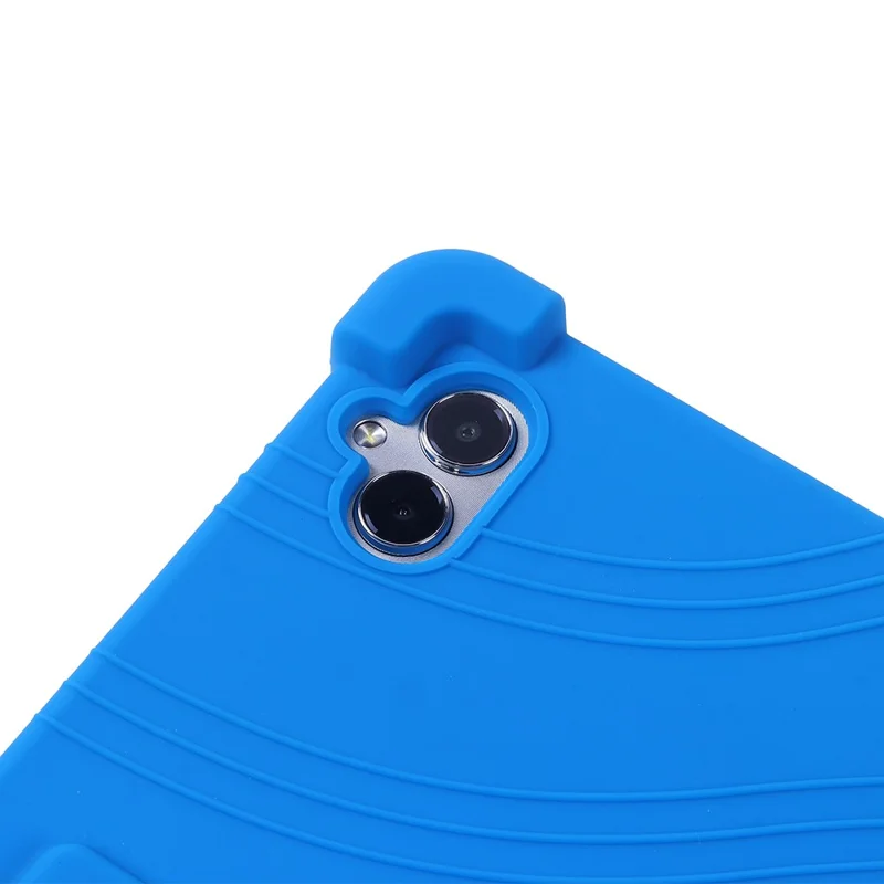 For Boost Celero5G TAB Case Adjustable Kickstand Silicone Tablet Protective Cover - Dark Blue