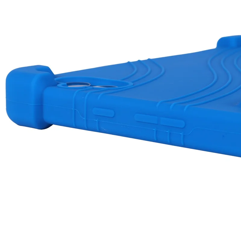 For Boost Celero5G TAB Case Adjustable Kickstand Silicone Tablet Protective Cover - Dark Blue