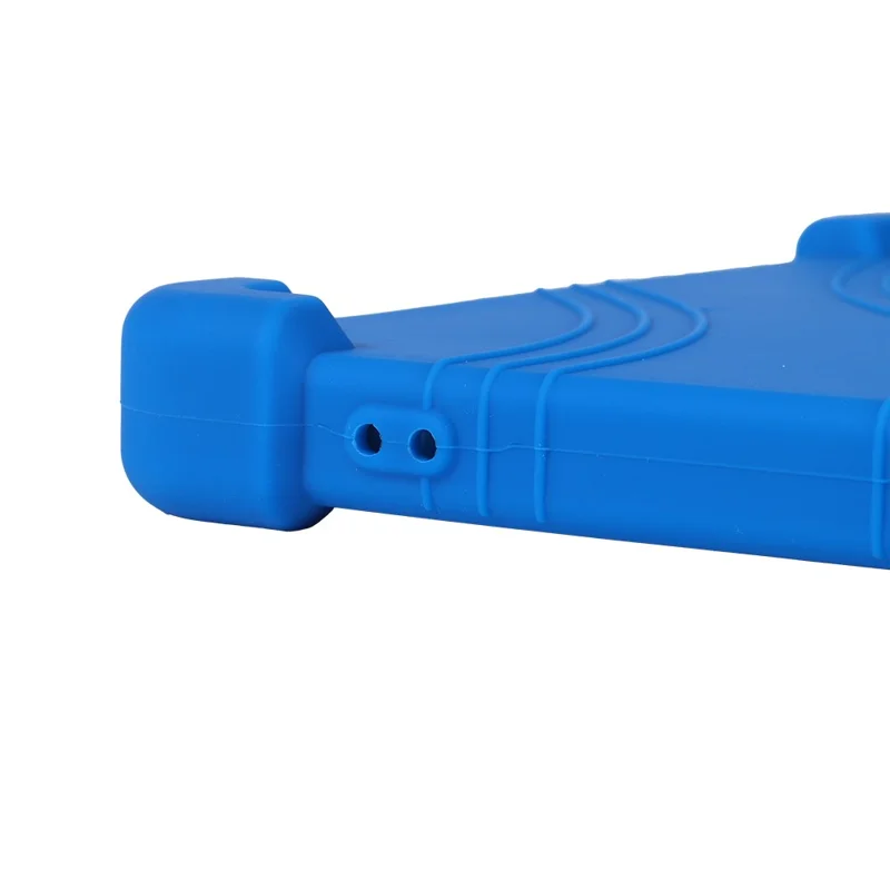 For Boost Celero5G TAB Case Adjustable Kickstand Silicone Tablet Protective Cover - Dark Blue