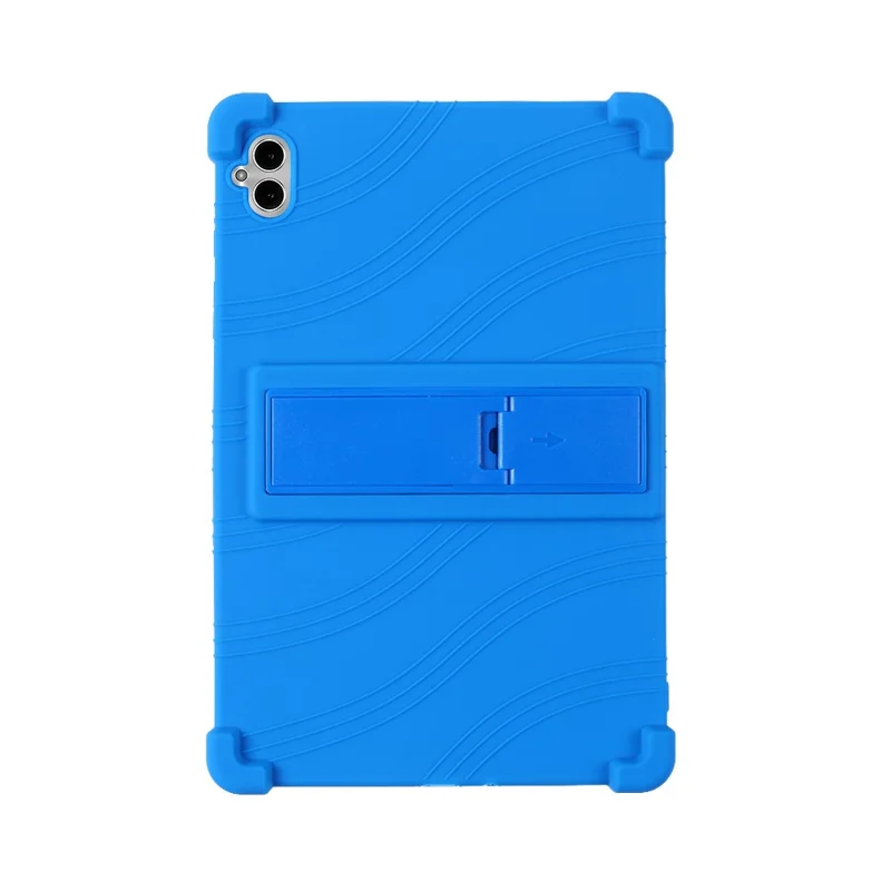 For Boost Celero5G TAB Case Adjustable Kickstand Silicone Tablet Protective Cover - Dark Blue