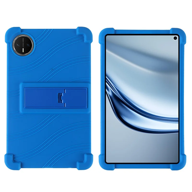 For Huawei MatePad Mini Case Adjustable Kickstand Silicone Tablet Protective Cover - Dark Blue