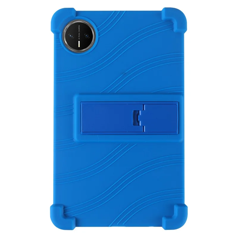 For Huawei MatePad Mini Case Adjustable Kickstand Silicone Tablet Protective Cover - Dark Blue