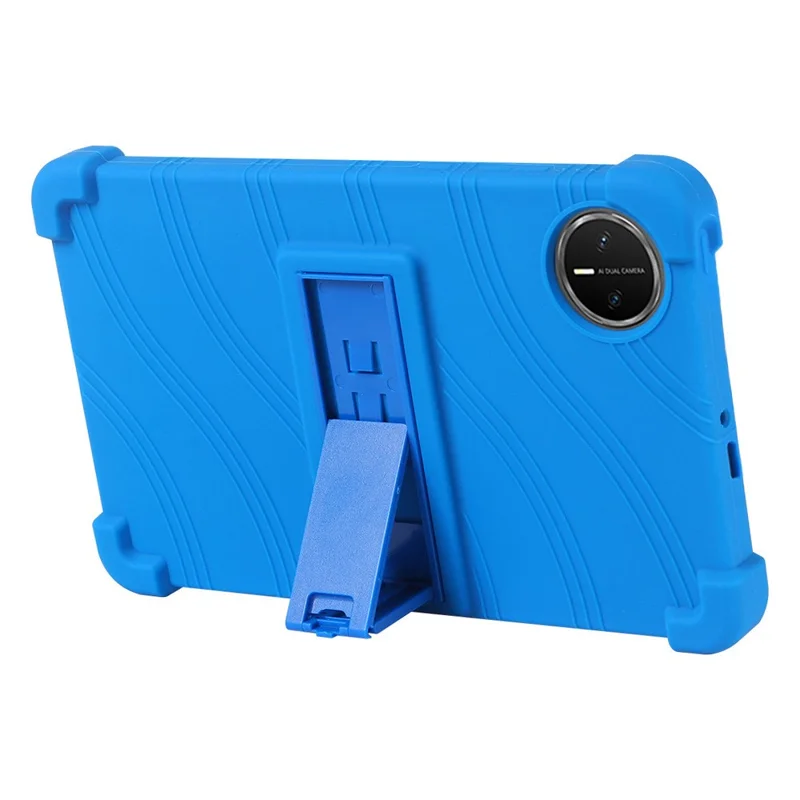 For Huawei MatePad Mini Case Adjustable Kickstand Silicone Tablet Protective Cover - Dark Blue