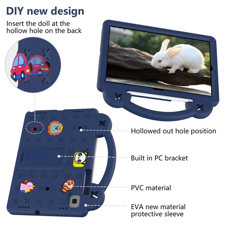 For Samsung Galaxy Tab S6 Lite (2020) / (2022) / (2024) / A7 10.4 (2020) / (2022) S6 10.5 2019 SM-T860 / S5e 10.5 (2019) SM-T720 EVA Case - Navy Blue