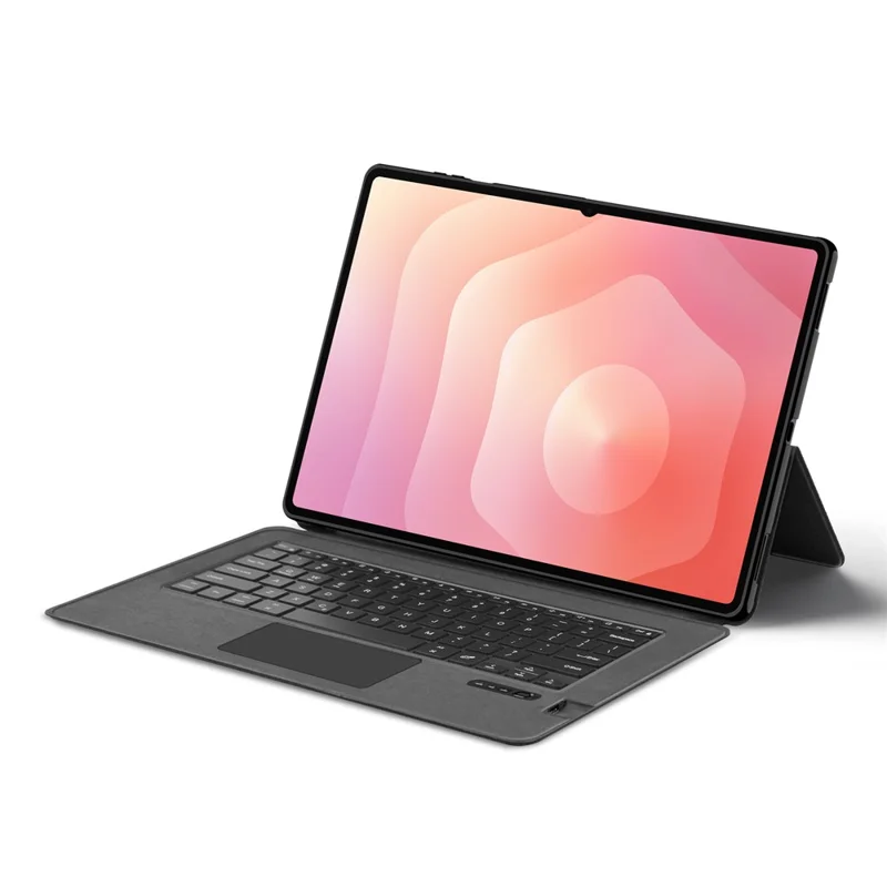 غطاء جلدي لهاتف سامسونج جالكسي تاب إس11 울ترا مع لوحة مفاتيح بلوتوث متوافقة مع لوحة تحكم وضوء خلفي