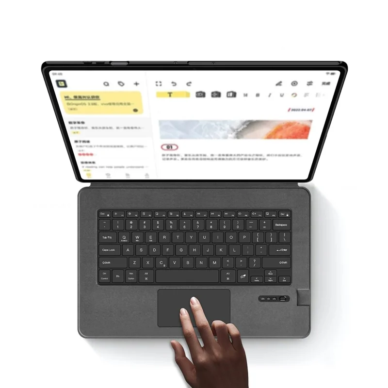 غطاء جلدي لهاتف سامسونج جالكسي تاب إس11 울ترا مع لوحة مفاتيح بلوتوث متوافقة مع لوحة تحكم وضوء خلفي