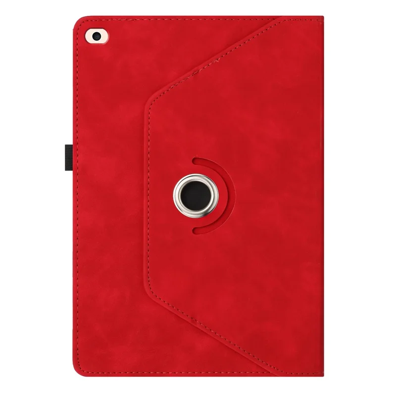 Tablet Hoesje voor iPad 9,7 inch (2018) / (2017) / Air 2 / Air (2013) Draaibare Stand Houdertje voor Kaarten Met Lachafdruk Microvezel Leer Cover - Rood