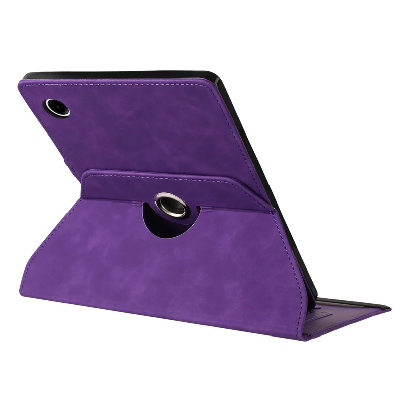 Fodral för Samsung Galaxy Tab A11+ / A9+ Rotationsställ Kortficka Smile-mönster Mikrofiberlädervänligt Tabletfodral - Lila