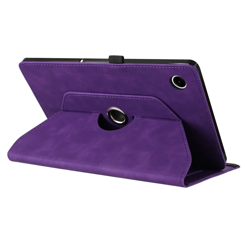 Fodral för Samsung Galaxy Tab A11+ / A9+ Rotationsställ Kortficka Smile-mönster Mikrofiberlädervänligt Tabletfodral - Lila