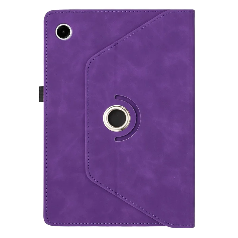 Fodral för Samsung Galaxy Tab A11+ / A9+ Rotationsställ Kortficka Smile-mönster Mikrofiberlädervänligt Tabletfodral - Lila