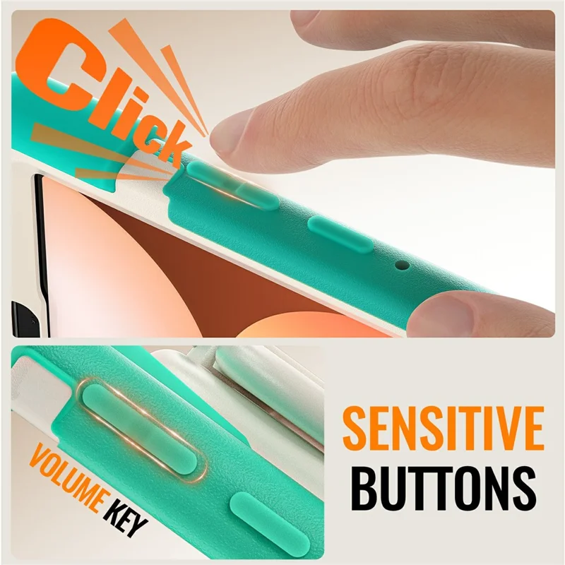 Tablet Case for Samsung Galaxy Tab A11  /  SM-X133  /  X135 TPU + PC + Silicone Cover Swivel Kickstand Handle Grip - Mint Green