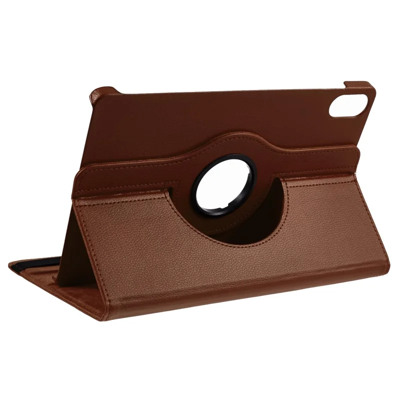 Custodia per Samsung Galaxy Tab S11 Rotazione Stand PU Pelle + PC Tablet Cover con Fascia Elastica - Marrone