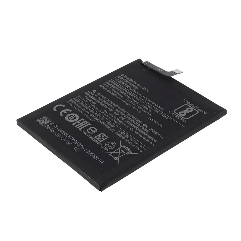 For Xiaomi Redmi 5 3.85V 3200mAh Rechargeable Li-ion Polymer Battery Replacement Part (BN35) (without Logo)