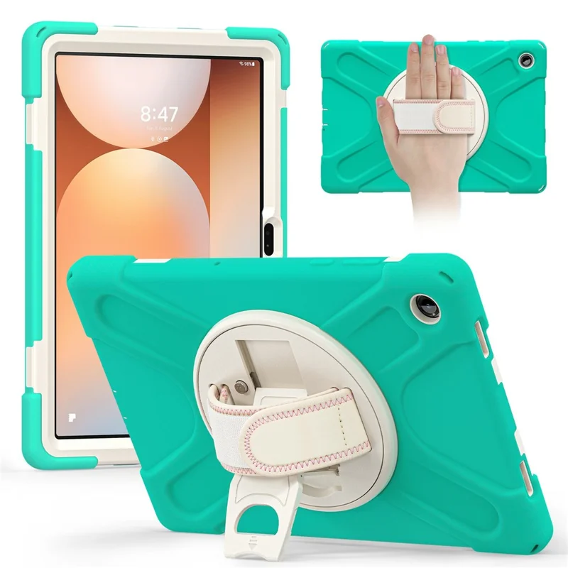 Til Samsung Galaxy Tab A11+ Taske af TPU + PC + Silikone med Stand og Beskyttelse mod Fald - Mint Grøn