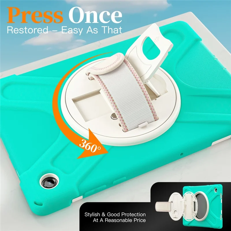 Til Samsung Galaxy Tab A11+ Taske af TPU + PC + Silikone med Stand og Beskyttelse mod Fald - Mint Grøn