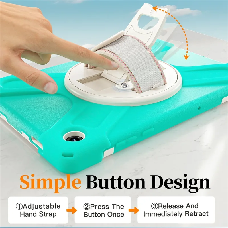 Til Samsung Galaxy Tab A11+ Taske af TPU + PC + Silikone med Stand og Beskyttelse mod Fald - Mint Grøn