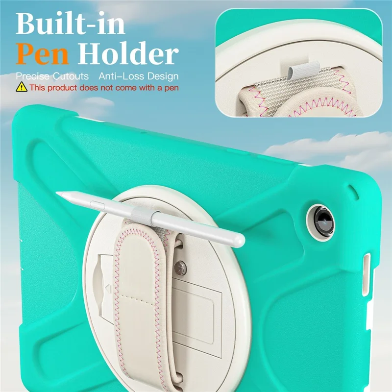 Til Samsung Galaxy Tab A11+ Taske af TPU + PC + Silikone med Stand og Beskyttelse mod Fald - Mint Grøn