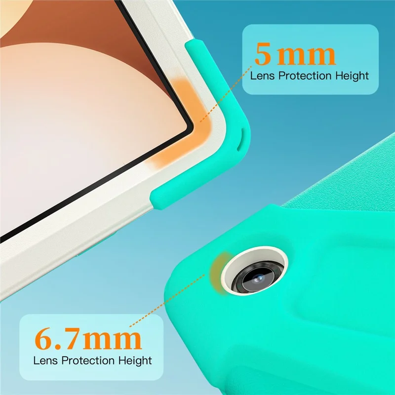 Til Samsung Galaxy Tab A11+ Taske af TPU + PC + Silikone med Stand og Beskyttelse mod Fald - Mint Grøn