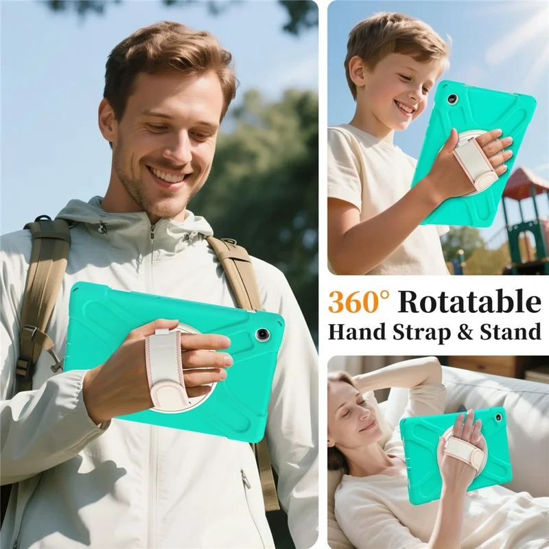 Til Samsung Galaxy Tab A11+ Taske af TPU + PC + Silikone med Stand og Beskyttelse mod Fald - Mint Grøn