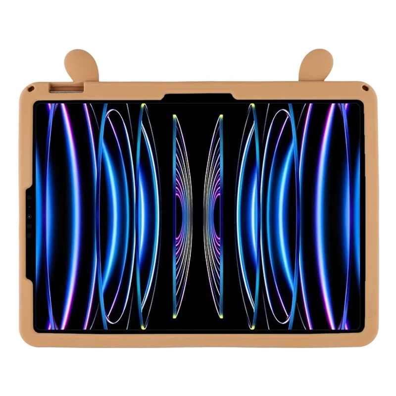 Silicone Case for iPad Air 11 (2025) / (2024) / Air (2022) / (2020) / iPad Pro 11 (2024) / (2022) / (2021) / (2020) / (2018) Tablet Cover with Retractable Bear Kickstand / Shoulder Strap