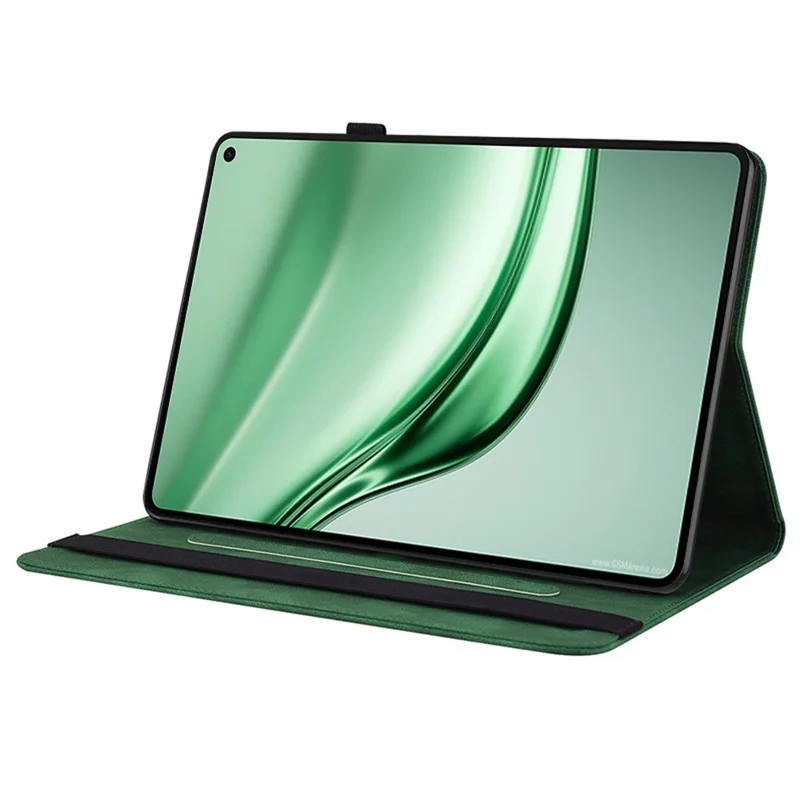 Huawei MatePad Mini-fodral med fjärils- och blommönster i PU-läder med kortfack - Grön