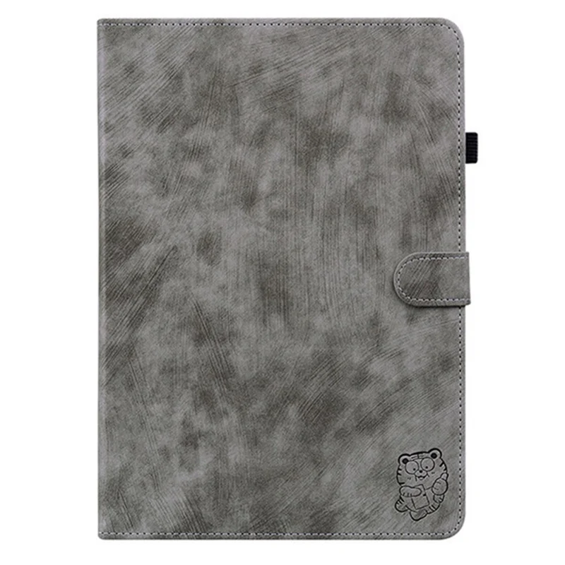 Etui do Huawei MatePad Mini z nadrukiem Tygrysa, ochronna powłoka z antyrysikowej skóry PU - Szary