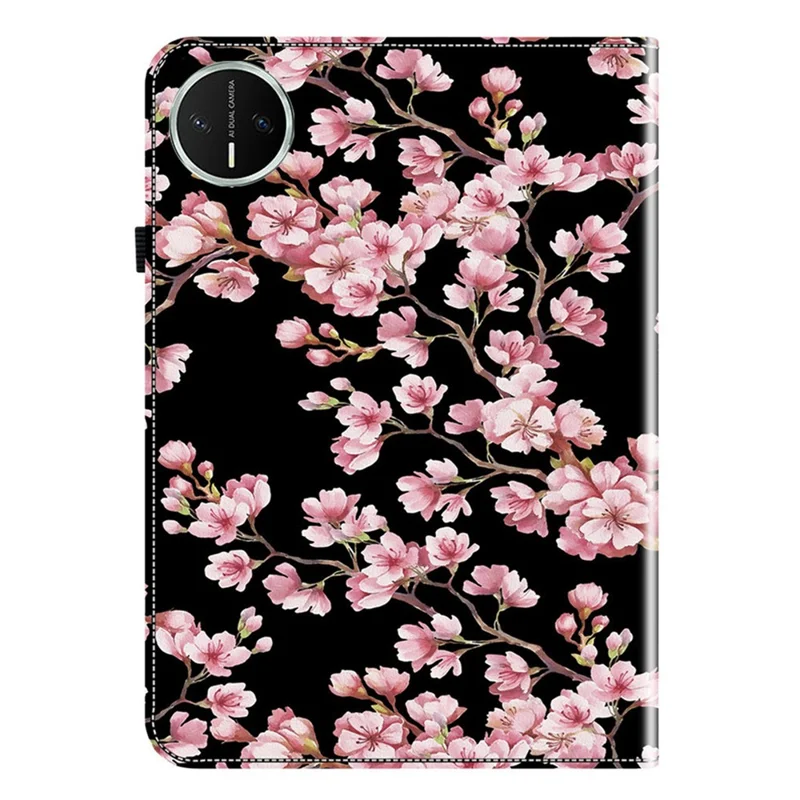 For Huawei MatePad Mini Leather Case Pattern Printed Stand Tablet Cover with Card Slots - Plum Blossom