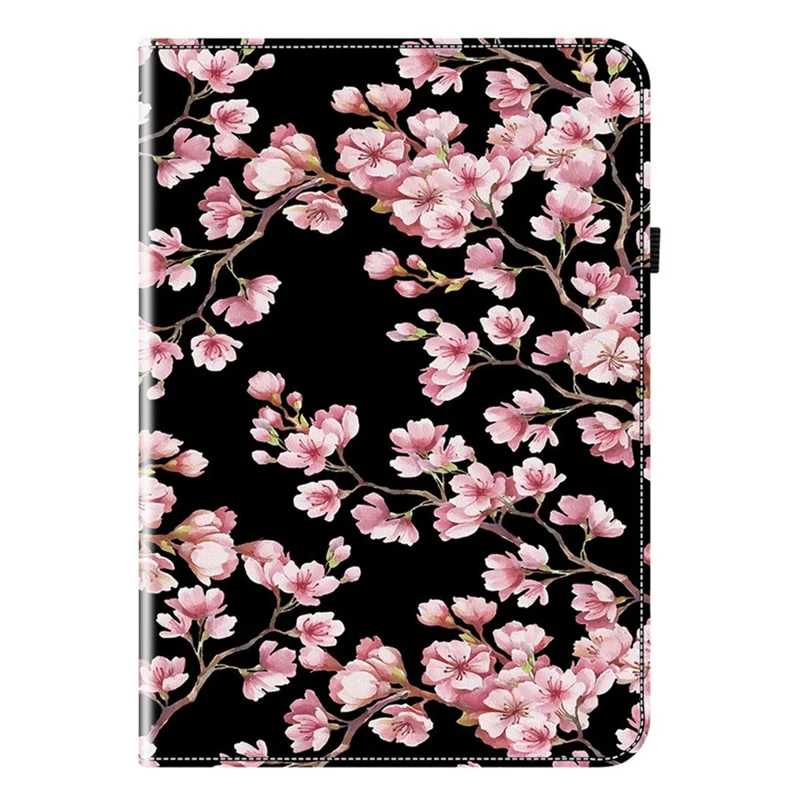 For Huawei MatePad Mini Leather Case Pattern Printed Stand Tablet Cover with Card Slots - Plum Blossom