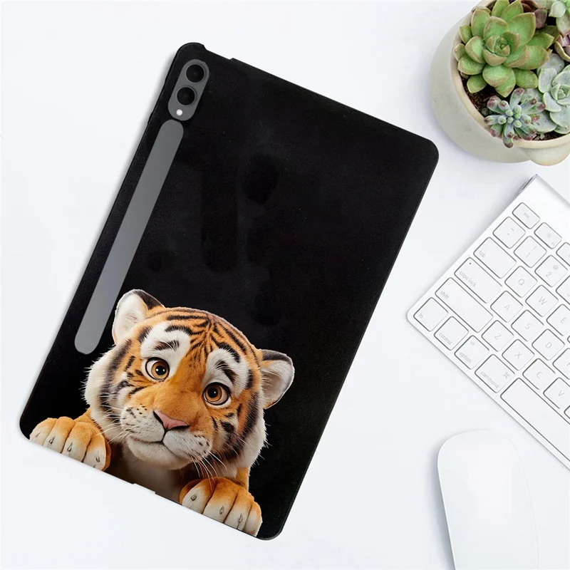 För Samsung Galaxy Tab S11 Ultra Skal Med Tryckt Mönster Slim TPU Tablett Skyddshölje - Liten Tiger