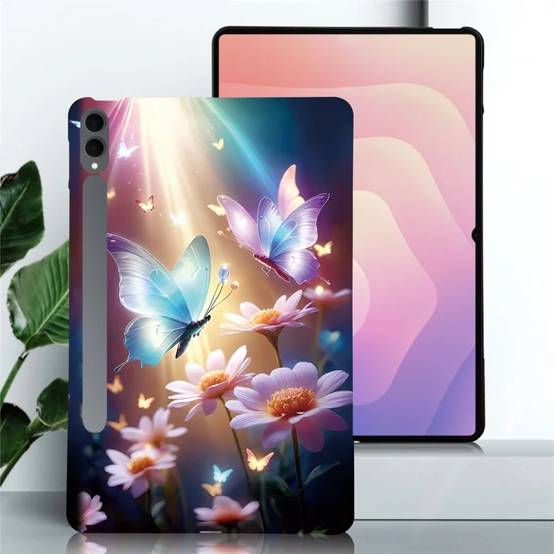 Voor Samsung Galaxy Tab S11 Ultra Case Patroonbedrukking Slanke Zachte TPU Tabletcover - Vlinder Bloemen