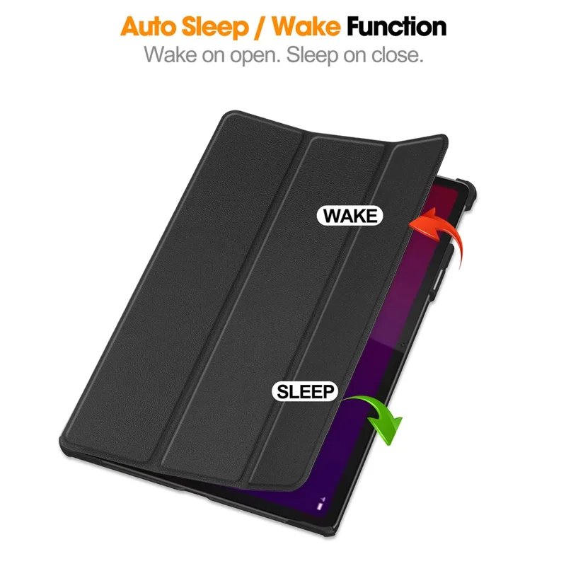 For Lenovo Yoga Tab 11.1 Case Anti-Drop Leather Stand Tablet Cover - Black