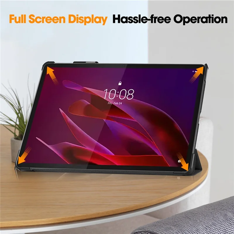 For Lenovo Yoga Tab 11.1 Case Anti-Drop Leather Stand Tablet Cover - Black