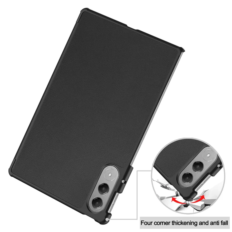 For Lenovo Yoga Tab 11.1 Case Anti-Drop Leather Stand Tablet Cover - Black