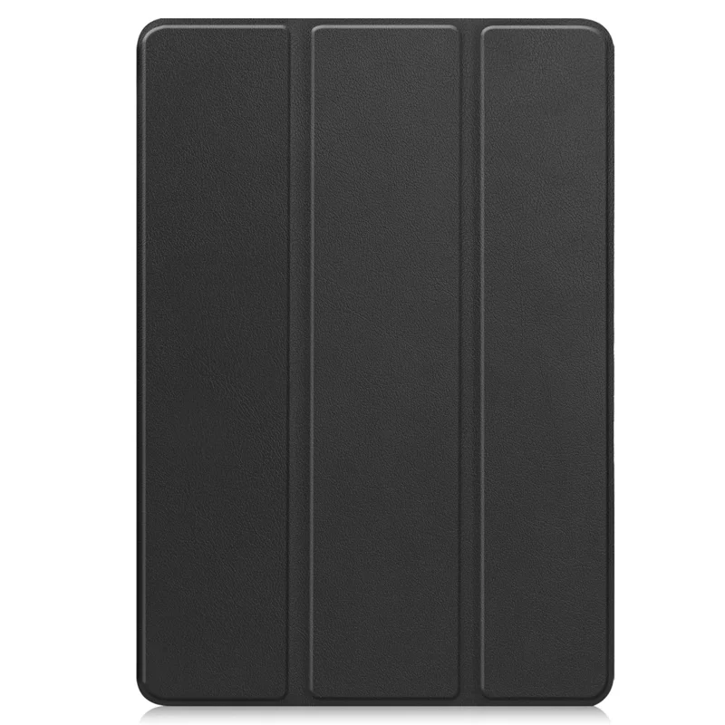 For Lenovo Idea Tab Plus Stand Case Shock-Absorbent Leather Tablet Cover with Pen Slot - Black