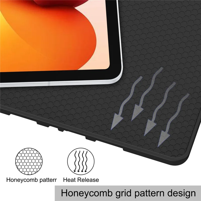 Standhoes voor Xiaomi Redmi Pad 2 Pro, Stootabsorberend Leren Tablet Hoest met Penhouder - Zwart