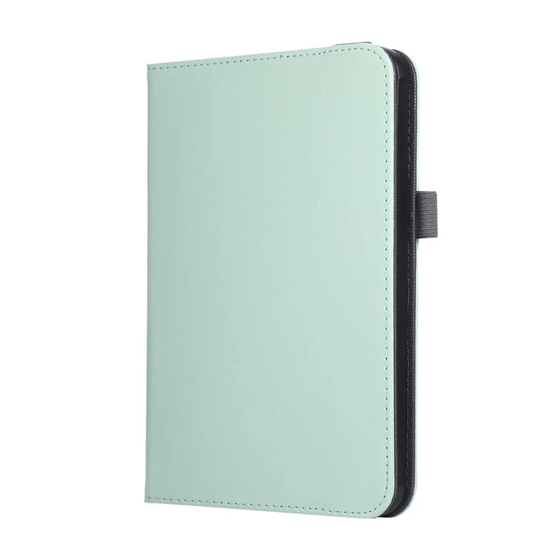 For iPad mini (2024)  /  (2021) Case Foldable Stand Leather Tablet Cover with Handheld Wristband - Green