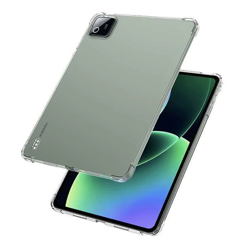 For Xiaomi Pad 8  /  8 Pro Case TPU Drop-Resistant Clear Tablet Cover + Tempered Glass Screen Film