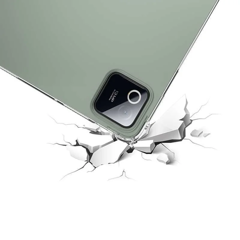 For Xiaomi Pad 8  /  8 Pro Case TPU Drop-Resistant Clear Tablet Cover + Tempered Glass Screen Film