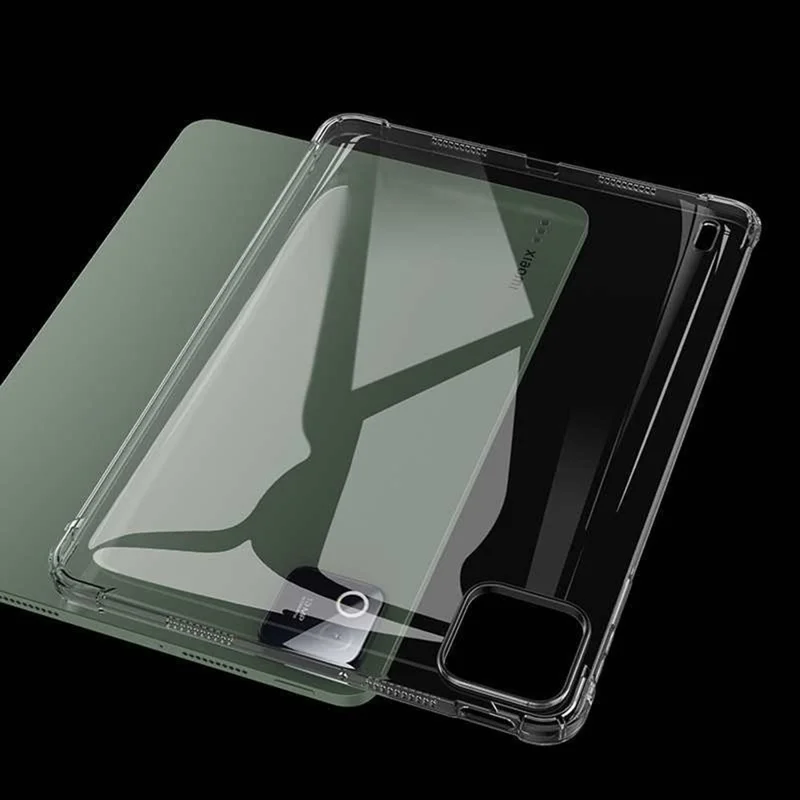 For Xiaomi Pad 8  /  8 Pro Case TPU Drop-Resistant Clear Tablet Cover + Tempered Glass Screen Film