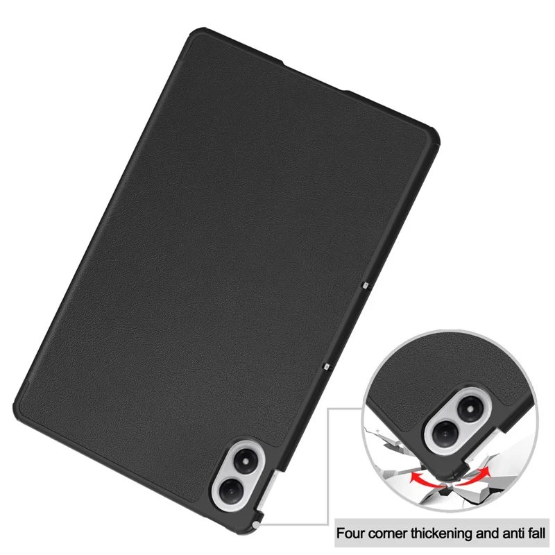 For Xiaomi Poco Pad M1 / Redmi Pad 2 Pro Case Anti-Drop Leather Stand Tablet Cover - Black